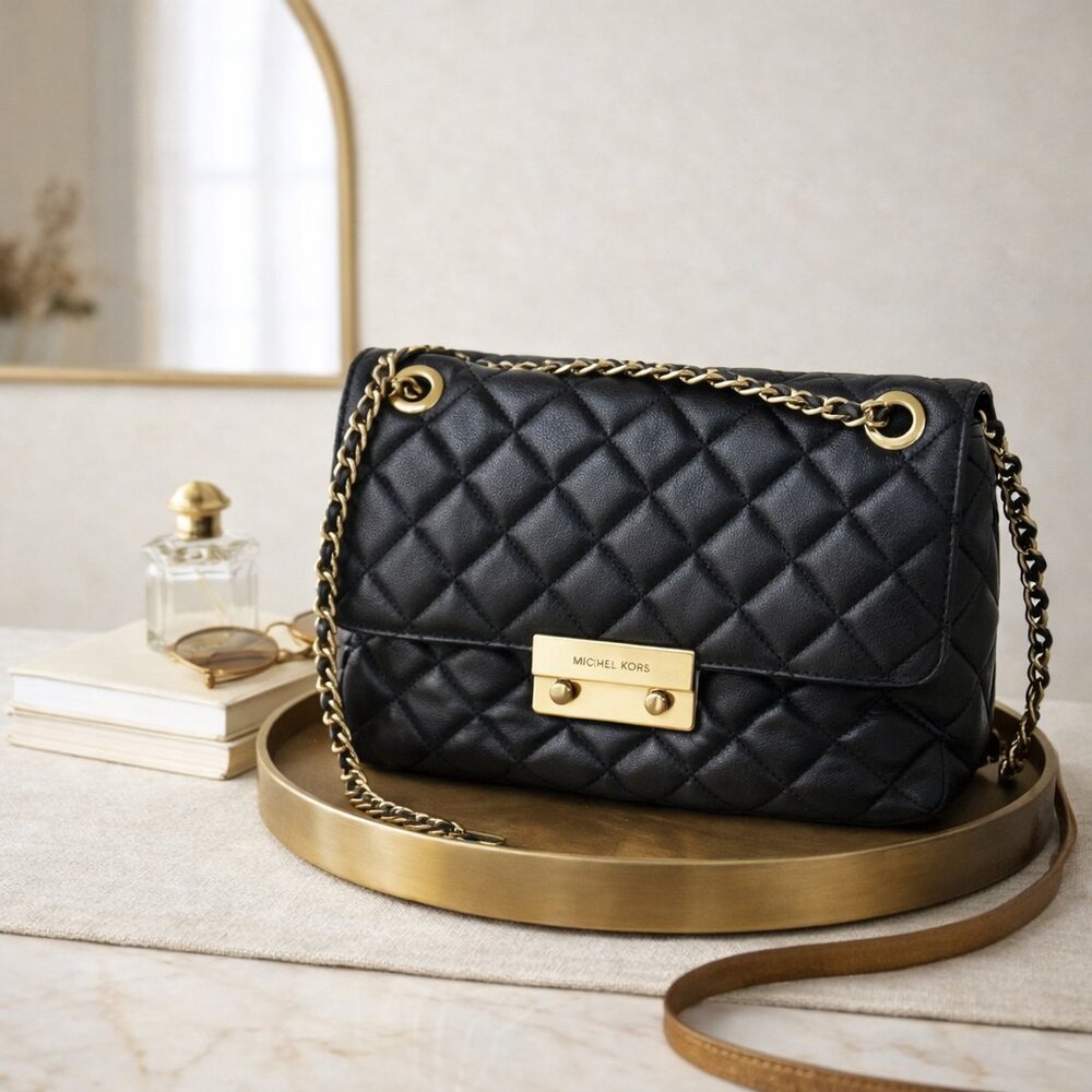 Michael Kors Quilted Black Crossbody Bag
